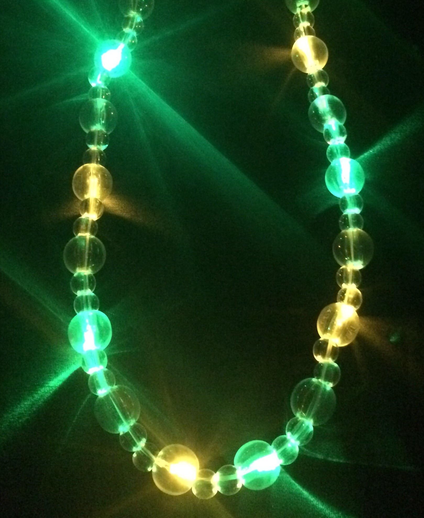 Rep Rope - Large Green and Yellow LED Necklace