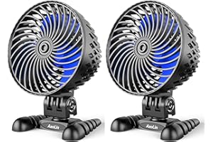 AaoLin 2 Pack USB Desk Fan, Table Fan with CVT Variable Speeds, Quiet Portable, Desktop Mini Personal Fan for Room, Home, Office