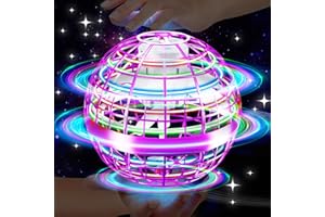 Vantexi Flying Orb Ball Toy, Flying Ball Drone Hand Controlled, Flying Hover Ball with LED Light, Cool Toys Birthday Gift, Co