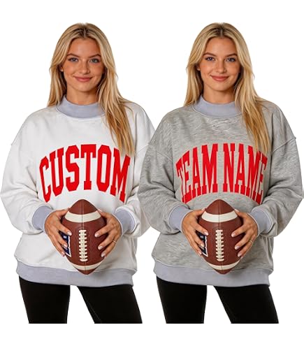 Amazon.com: ROSLILY Personalized Reversible Mock Neck Sweatshirts