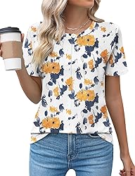 Kistore Womens Plus Size Short Sleeve Crew Neck