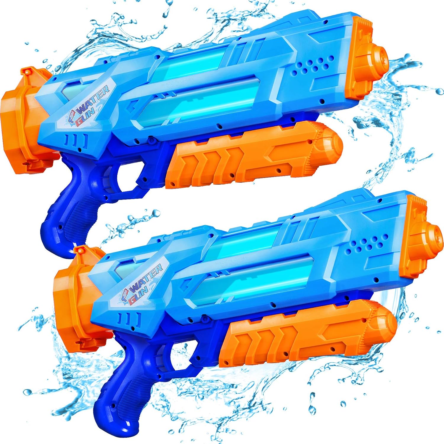 Super Water Guns for Kids & Adults, 2 Pack Super Water Blaster Soaker Squirt Guns, 1200cc High Capacity for Kids Ideal Gift Toys for Summer Outdoor Swimming Pool Beach Sand Water Fighting Play Toys: Toys & Games