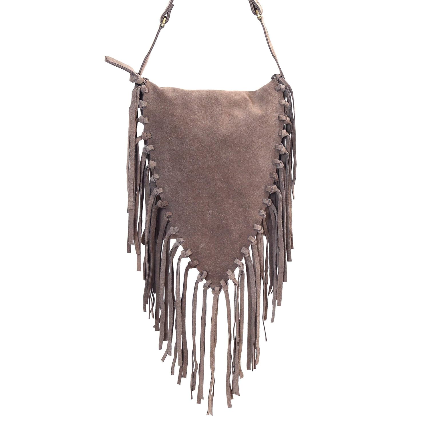 grey fringe bag