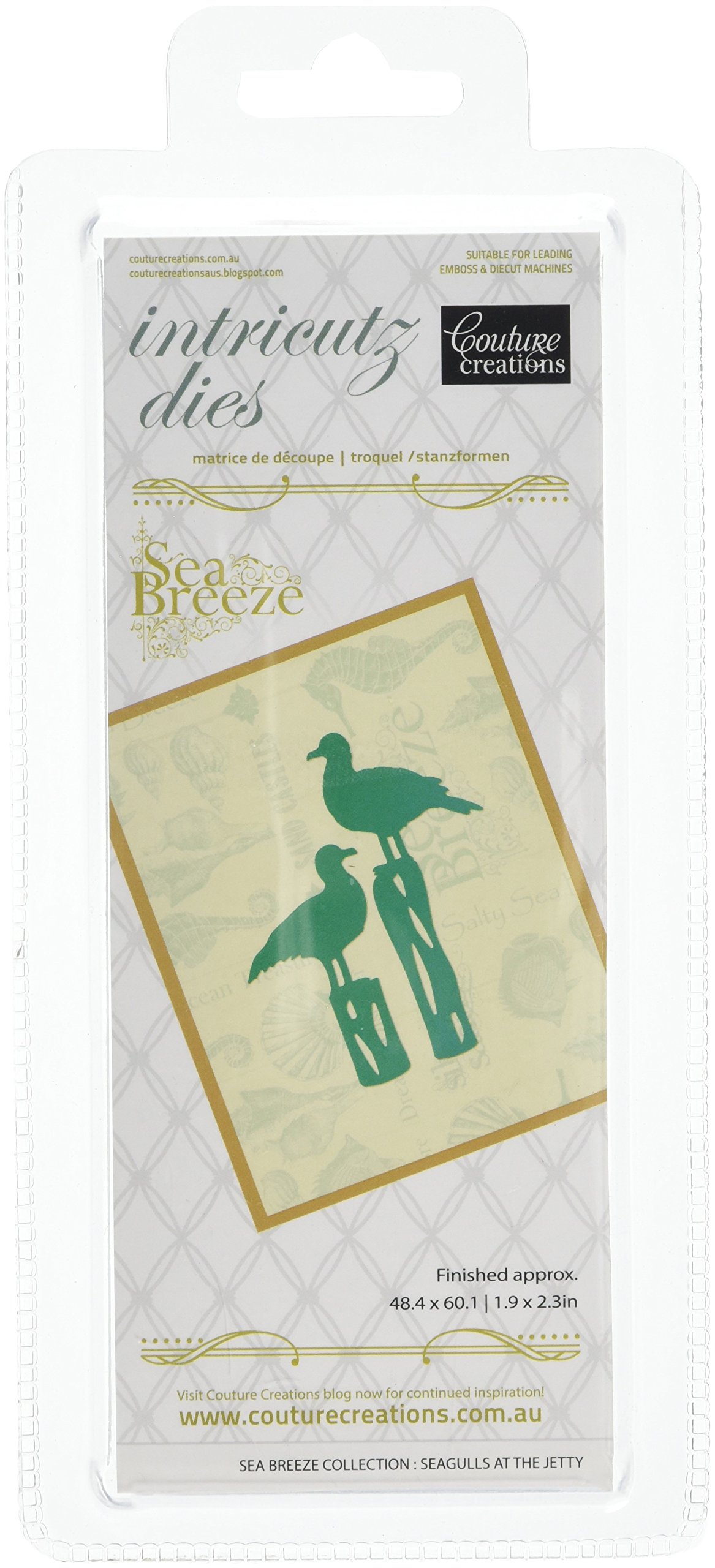 Couture Creations Sea Breeze Intricutz Die - Seagulls At The Jetty, Black