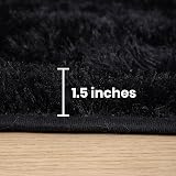 Aspire Homeware Black Fluffy Rug 120x170 cm Non Slip Thick Pile view 6