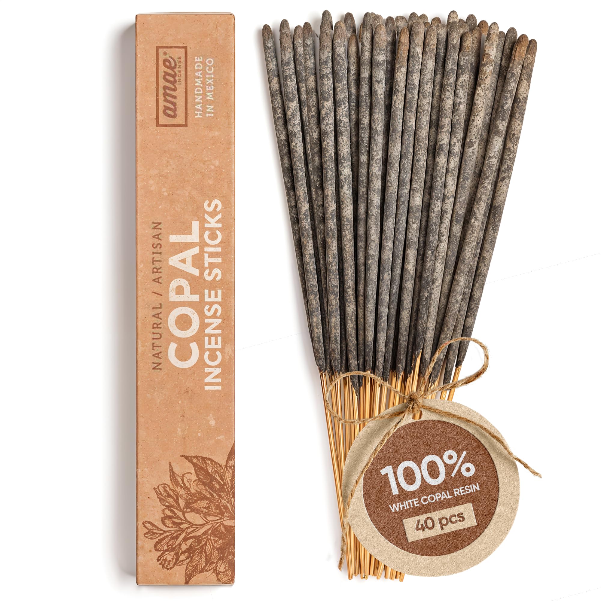 Premium Copal Mayan Incense Made with 100% White Copal (40). Handmade in México.
