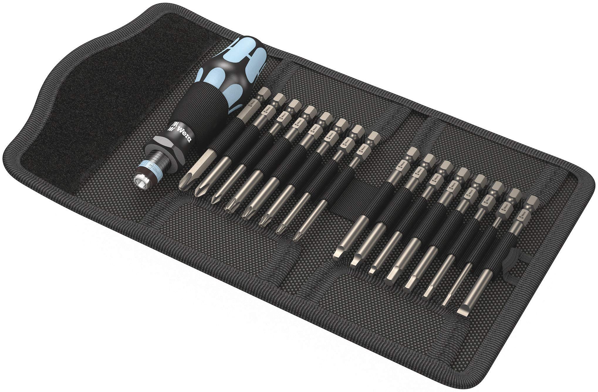 Wera Kraftform Kompakt 60 Imperial Stainless Bit-Holding screwdriver & Bit set, PH/TXBO/HEX-PLUS/SQUARE-PLUS, 17pc, 05071117001