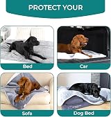 The Happy Dog Company 100% Waterproof Fluffy Blanket 120x145cm Grey/White view 6