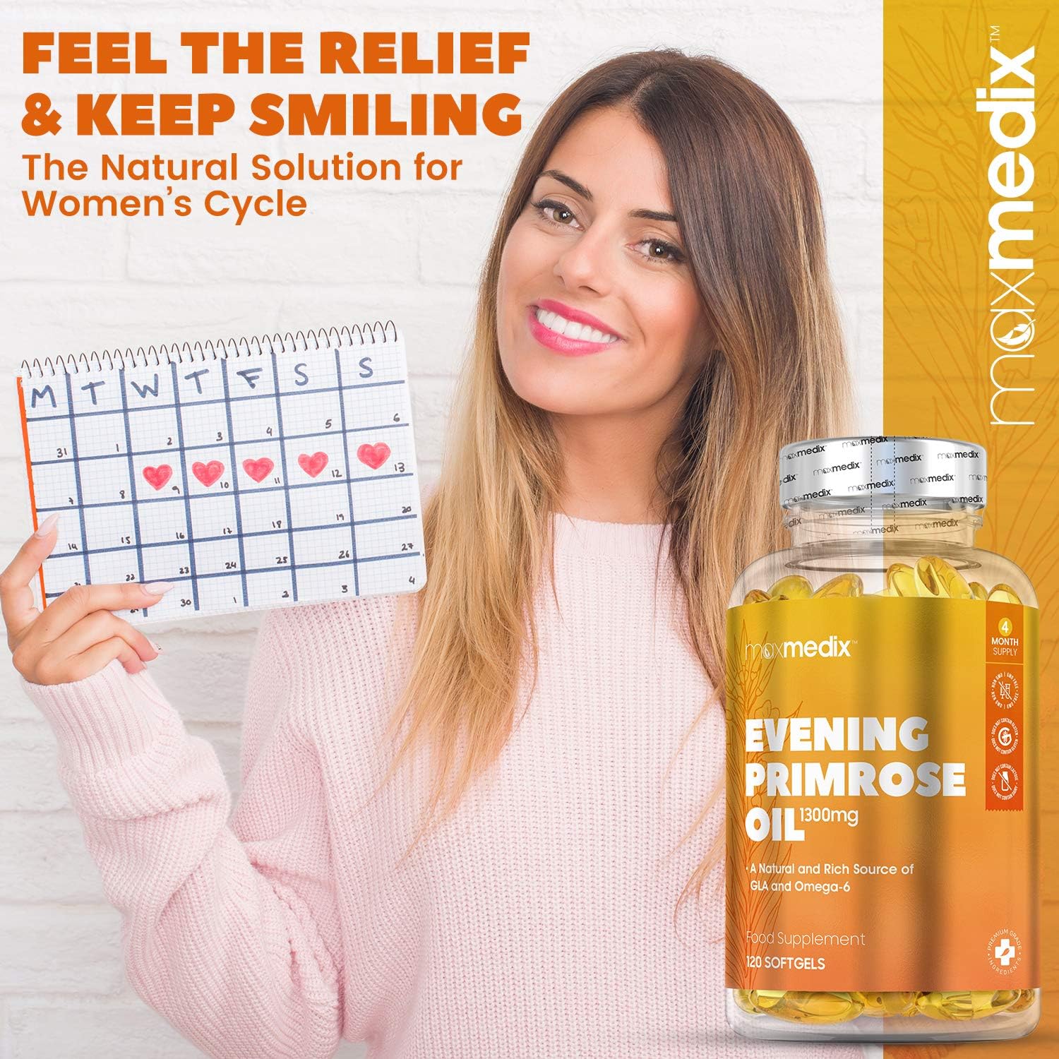 WeightWorld Evening Primrose Oil 1000mg, 180 Softgels, 6 Months Supply, 1 Softgel a Day - Image 3