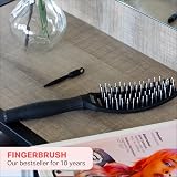 Olivia Garden Fingerbrush Combo Small Hair Brush Boar Nylon Bristles view 2