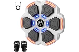 EPHESPORT Music Boxing Machine with Gloves, Wall Mounted Smart Bluetooth Boxing Machine, Music Punching Equipment for Adults Kids Gifts, Fun Boxing Games for Home