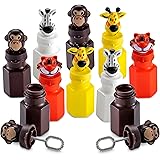 Bulk Animal Bubbles - (Pack of 24) Safari Party Favors, Mini Bubble Wand Bottles and Assorted Jungle Zoo Characters, Baby Sho