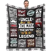 TOBUNKIEN Uncle Gifts - Gifts for Uncle - Uncle Birthday Gifts from Niece - Best Uncle Ever Gifts - Birthday Gift for Uncles from Nephew - Funny Uncle Gift Throw Blanket 60"X 50"