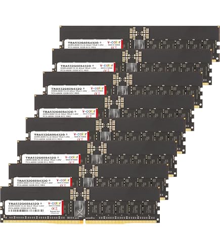 V-Color DDR5 128GB (32GBx4) 6800MHz CL34 2Gx8 2Rx8 OC R-DIMM