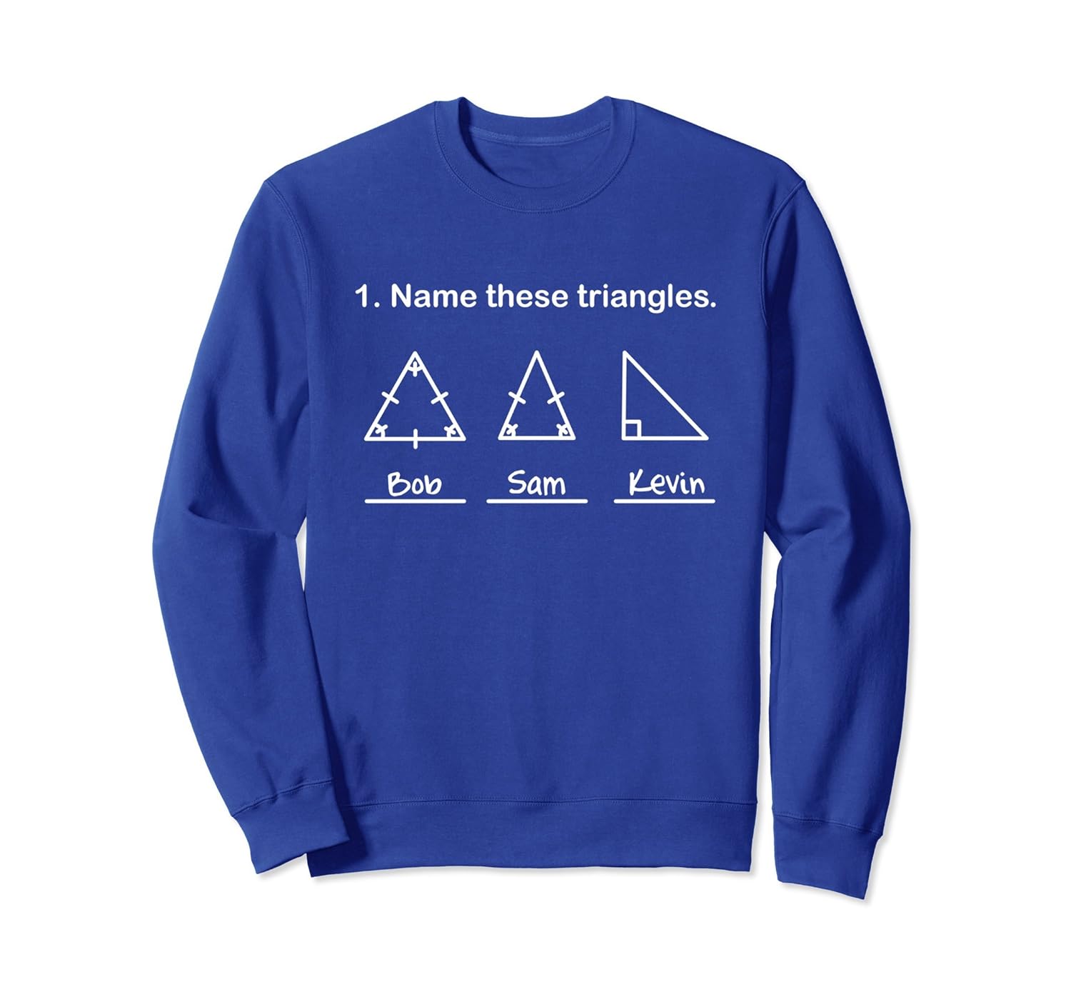 Geometry Name These Triangles Geek Math Sweatshirt (Dark)-anz