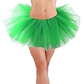 Lanzom Tutus for Women Adult Tutu Skirts Costumes 4 Layered Womens Tutu Skirts for Girls Teens Halloween Ballet(Z-Green)