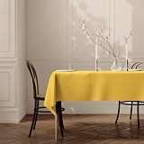 Home Direct Rectangular Tablecloth 140x180cm Yellow Polyester view 2