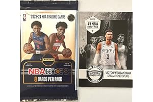 NEW 2023-24 Panini NBA HOOPS Authentic Factory SEALED Basketball HOBBY PACK (Hobby has more hits!) - Chance for Victor Wembanyama Rookie Card - Plus Novelty Wemby Card Shown!