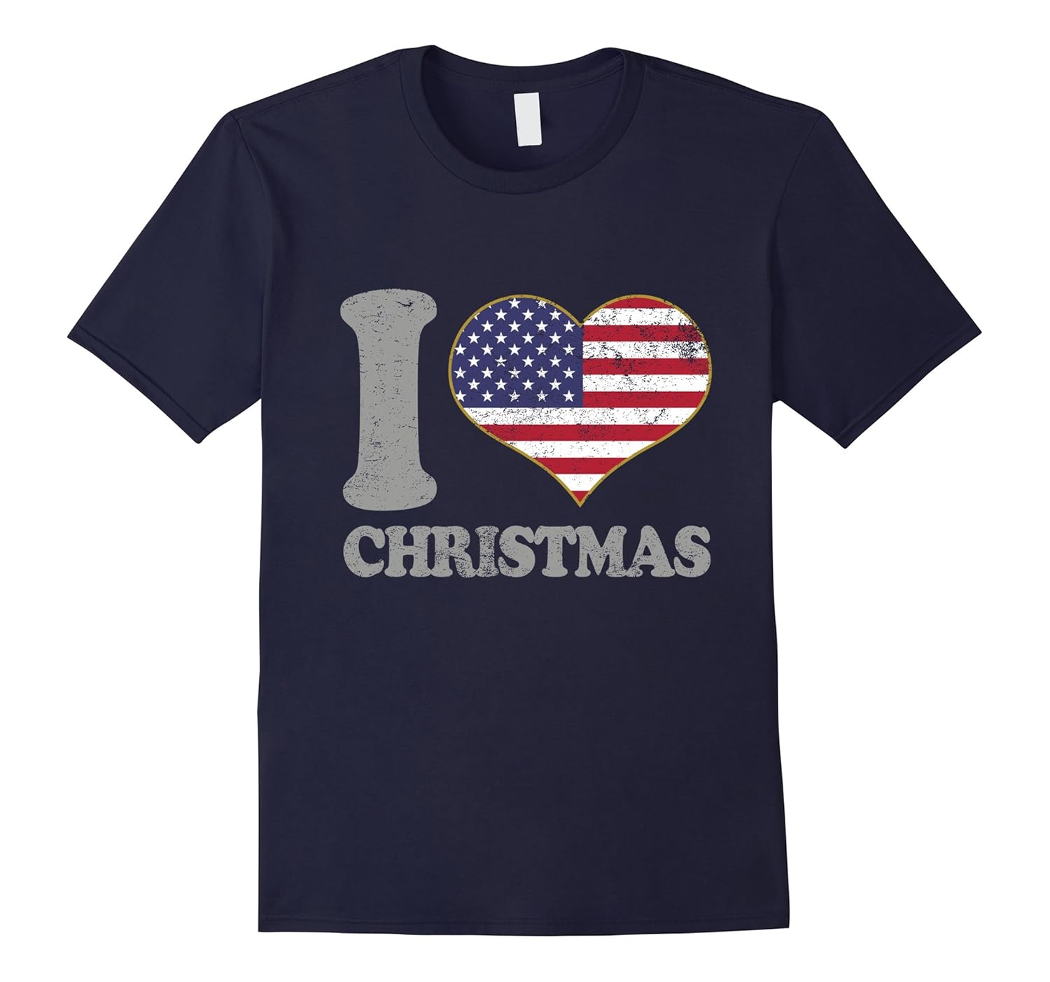 Christmas T Shirt American Flag Tee Vintage Men Women Youth-ANZ
