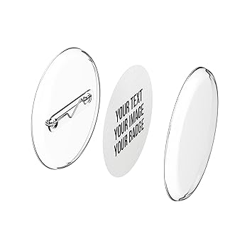 Buttons 30mm selber machen ohne Buttonmaschine (50 Stück) – Ansteckbuttons Set mit Nadel-Pins und A4-Buttonpapier