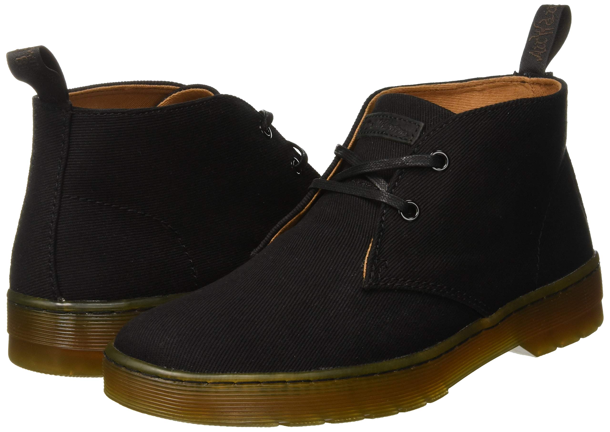 Dr Martens Mens Mayport Twill Canvas Black Desert Boots