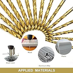 BEHAPPY Drill Bit Set 29Pcs, Titanium Metal Drill