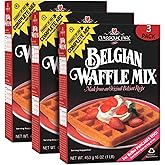 Classique Fare Belgian Waffle Mix - Makes Light and Crisp Waffles, Pancakes, Muffins & Crepes - Works with Waffle Maker - Fas