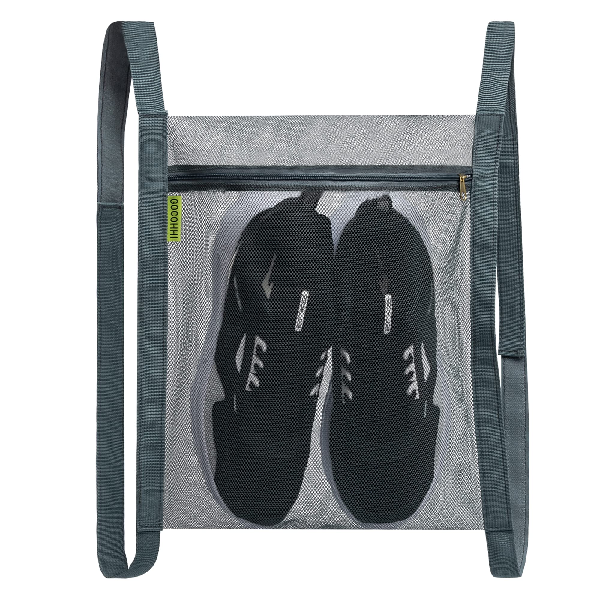 Photo 1 of Shoe Dryer Bag, Sneaker Dry Net for Dryer, HoneyComber Mesh Bags with Zipper and Strap for Shoes, Laundry Reused Bag Tool, 15.7x13.8 Inches (1Pc Grey)