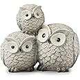 Garden items Owls Garden Statue, one Size, Light Gray
