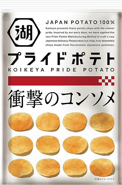 Amazon 湖池屋 Koikeya Pride Potato衝撃のコンソメ 58g 12袋 湖池屋 スナック菓子 通販