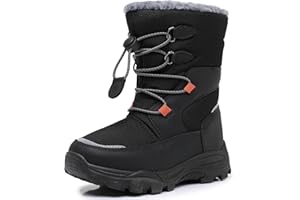 Blikcon Boys Girls Snow Boots Water-Resistant Slip Resistant Warm Winter Shoes (Toddler/Little Kid/Big Kid)