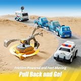 JOYIN 18 Piece Pull Back City Cars and Trucks Toy Set view 5