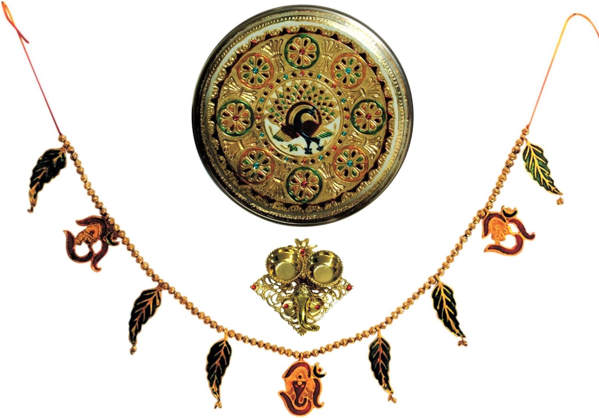 Ramya Combo of Toran/Bandhanwar Plus Pooja Thali and Free Beautiful Tilak katoris (7263)