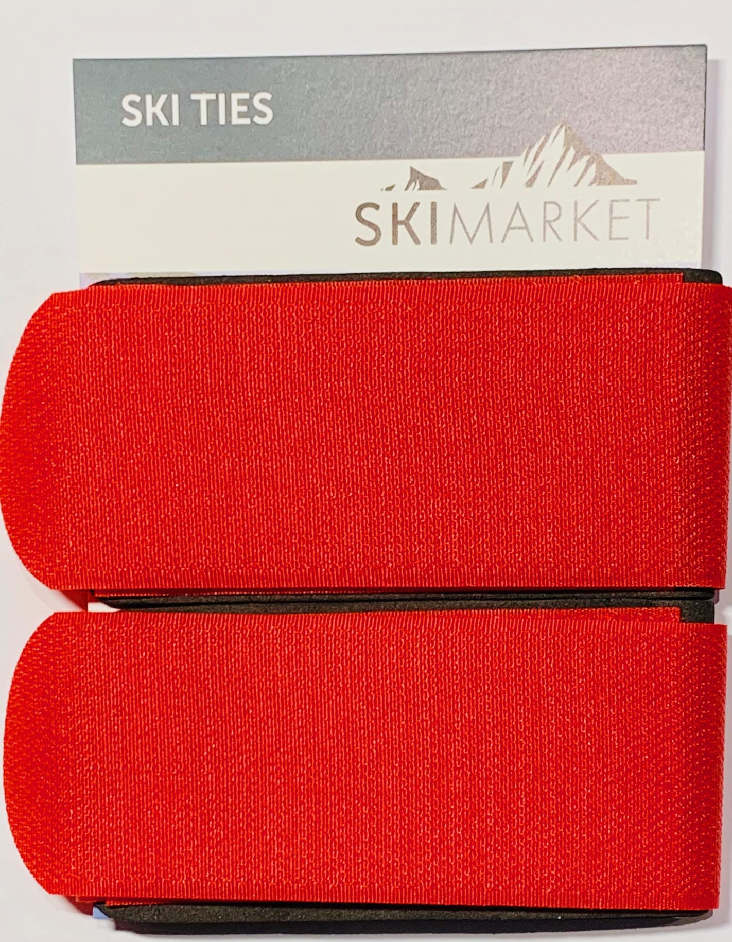 SkiMarket Ski Ties - Jumbo Pair Of Ski Ties 7 Amazing Colours (Red)