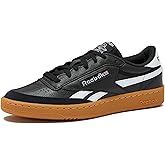 Reebok Club C Revenge Vintage Sneakers for Men - Casual Tennis Mens Shoes, Black/White/Gum, 10.5