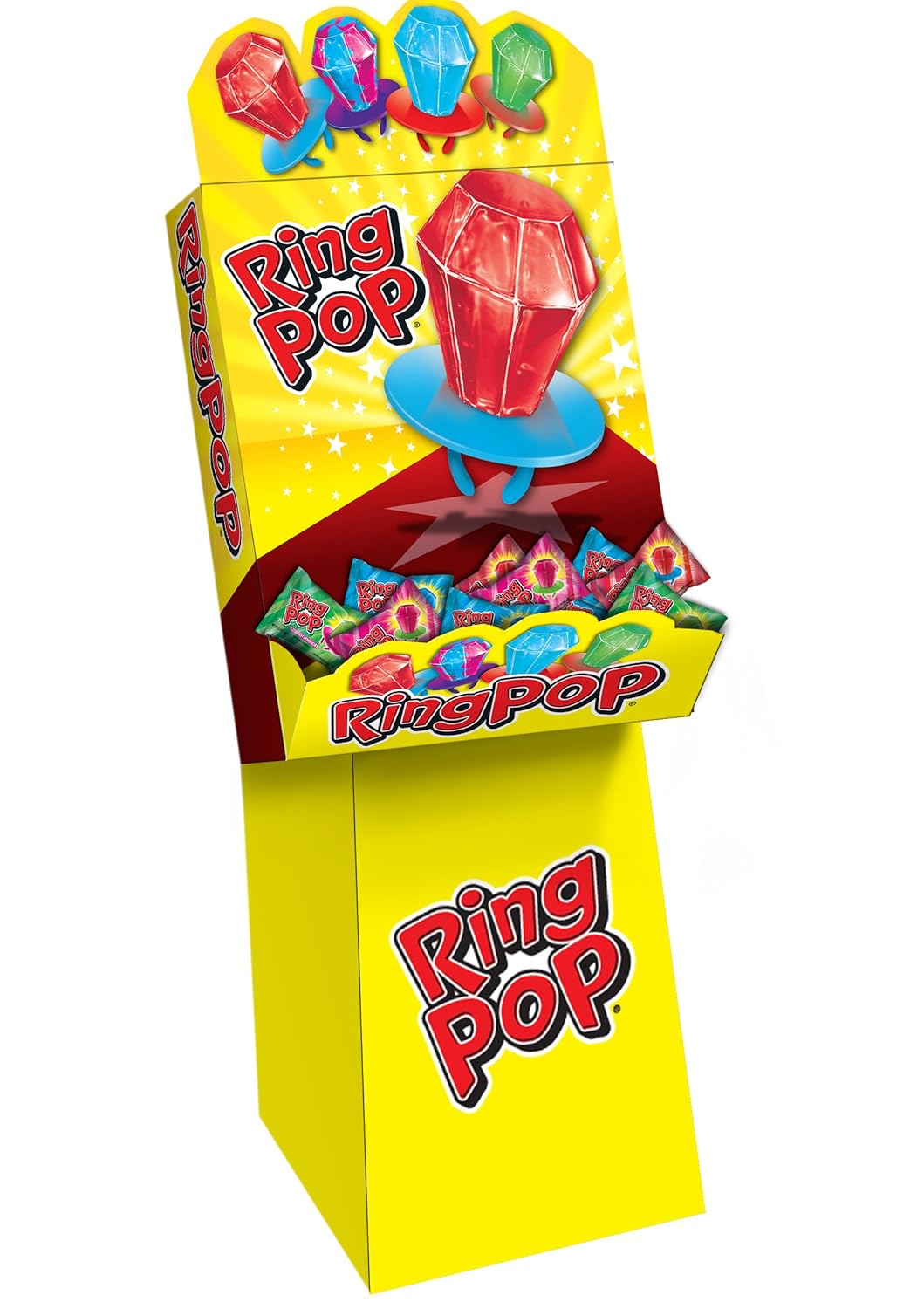 Amazon.com : Bazooka Ring Pop Shipper, 0.50 Ounce (Pack of 144 ...