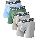 FancyFir Men's Underwear Boxer Briefs Stretch Waistband for Soft Breathable Comfort in a Multipack (4 Pack)
