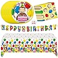 Curious George Birthday Decorations | Curious George Party Supplies | Officially Licensed | Serves 16 Guests | Curious George Plates, Napkins, Banner, Tablecloth, Sticker