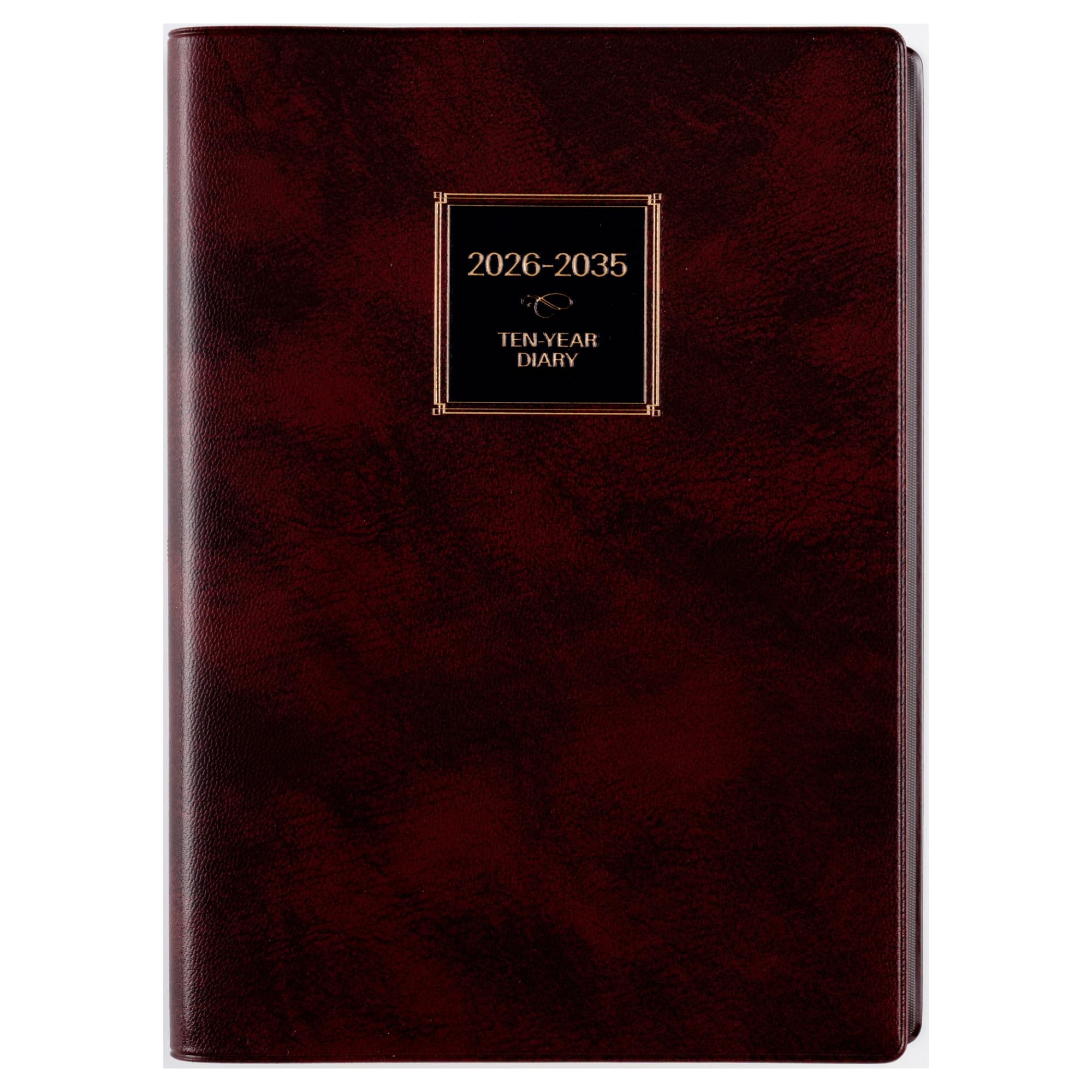 Photo 1 of 10-Year Desktop Diary 2026–2035?No.68) Japanese Daily Planner + Practical Horizontal Monthly Layout with Free Memo Space, Year-to-Year Comparison Planner (A5 5.8'' x 8.3'') Brown