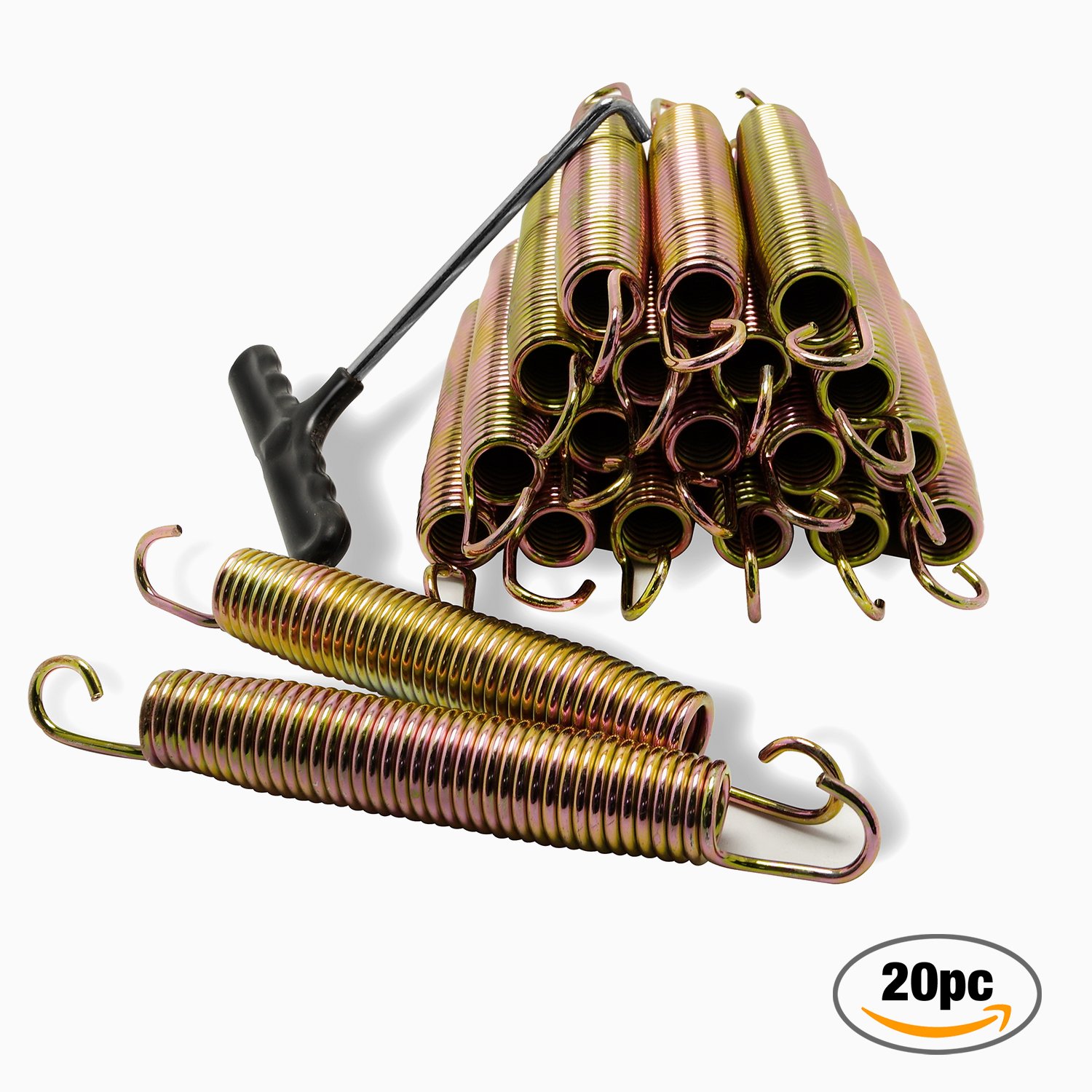 PARTYSAVING 20pc 7" best Trampoline Springs Galvanized Steel Replacement