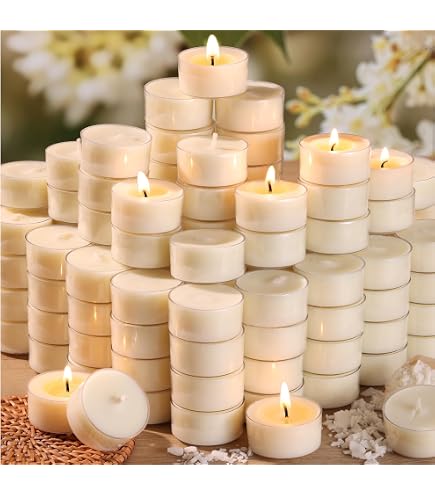 Amazon.com: Ikea Glimma Unscented Tealights, White, 100 Count