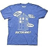 Ripple Junction Doctor WHO Men’s Short Sleeve T-Shirt Tardis Knock Knock Who’s There TV Series Officially Licensed