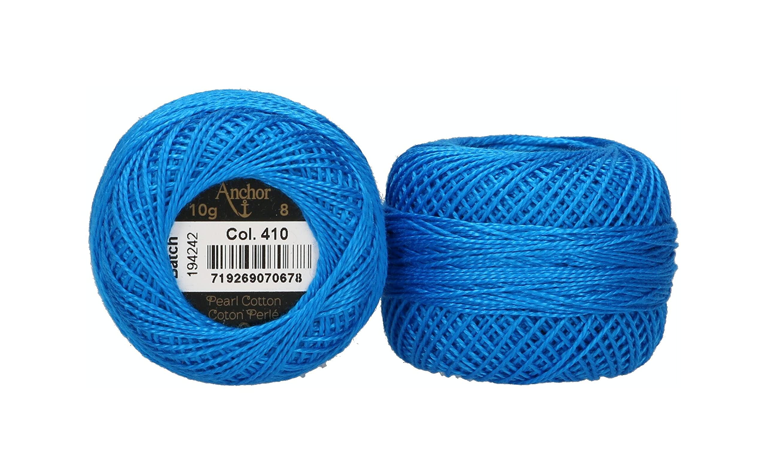 ANCHOR Pearl Yarn, Thickness: 8, Packaging: 10G, Running Length: 82M blautürkis dunkel Embroidery Threads