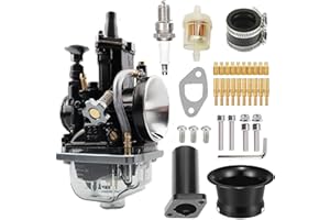 MTRPARTS Predator 212 Carburetor - PWK 28mm Carburetor for Powersports - Upgraded 212 Predator Carburetor, Superior 196cc CT200U Mini Bike Carburetor (Transparent black)