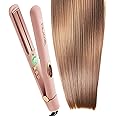 NuMe Megastar Hair Straightener Tourmaline Flat Iron–1 Inch Floating Plates with Negative Ion Booster, Infrared Light Strip, Ideal for All Hair Types – Ultra-Smooth and Shiny Results
