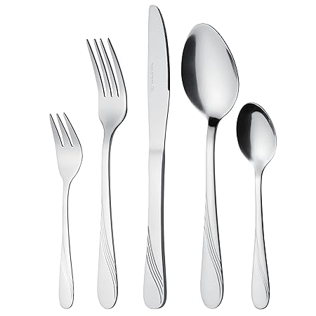 GRÄWE Besteckset für 6 Personen aus Edelstahl, Tafelbesteck Set 30-teilig, nickelfrei, rostfrei, handpoliert, spülmaschinenge