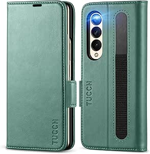 Samsung Fold 6 Funda Galaxy Z Fold6 2024 Con Tapa - Tipo Cartera Con Soporte Para S Pen, Bloqueo RFID Y Ranuras Tarjetas Z Fold 6