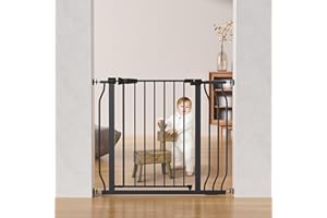 ELEVON Baby Gate for Stairs Doorways, Safety Pet Gate with Auto-Close/Hold-Open Features, Fits Openings 29.1” to 38.5”, 30” Tall, Easy Pressure Mounted Walk Through Baby Dog Gate, Graphite