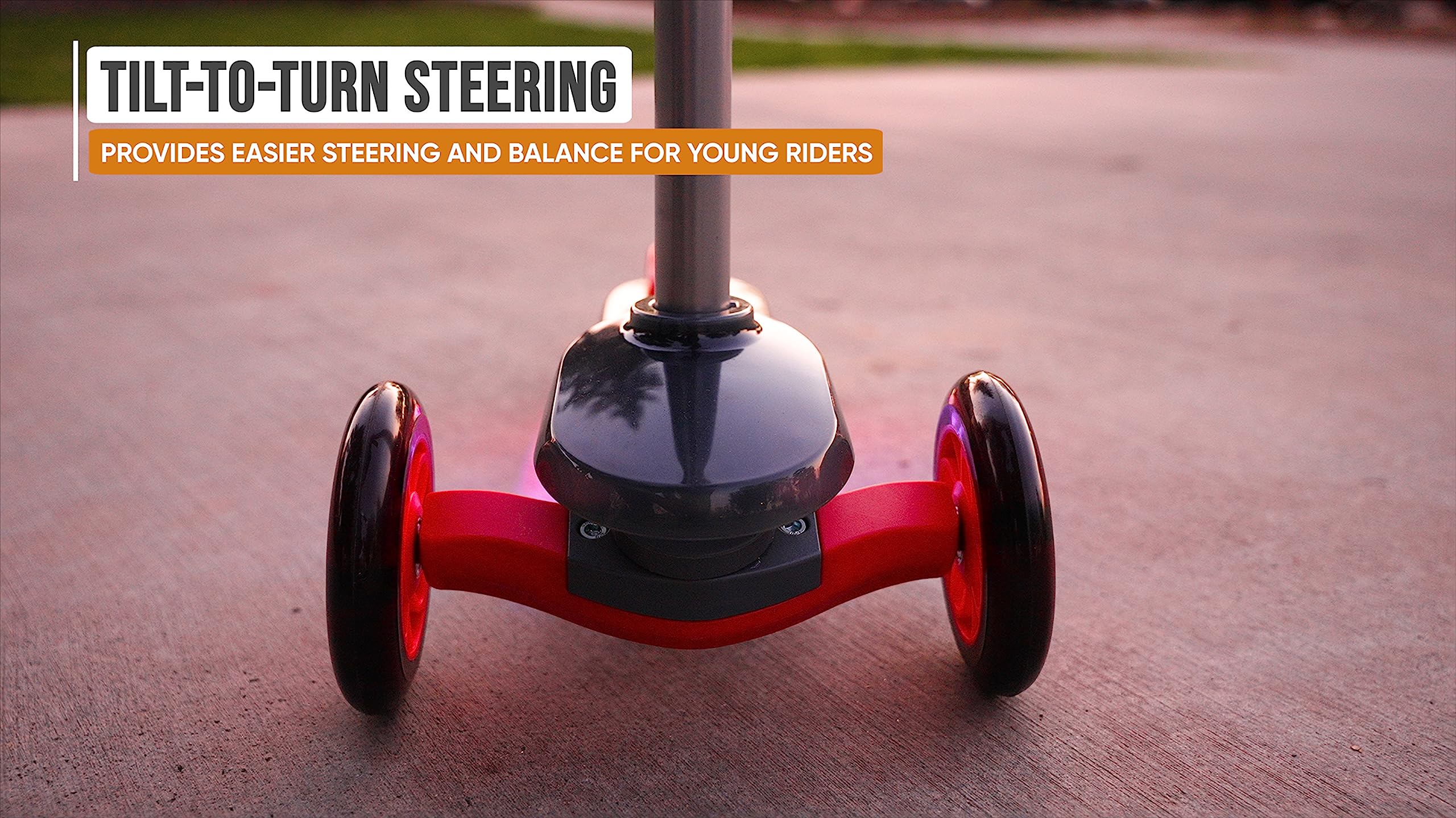 Razor Rollie DLX, 3-Wheel Light-Up Scooter for Younger Children, Seated and Stand-Up Riding Options