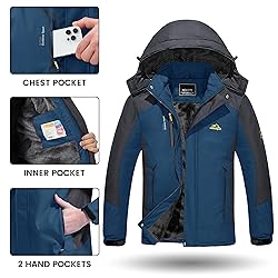 TACVASEN Mens Snow Ski Hiking Jacket